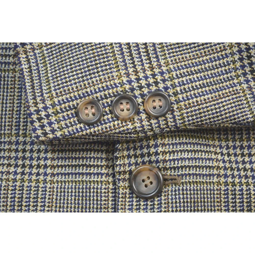 Todays Man Mens Size 42L Wool Plaid Blazer Sport Coat Jacket Made‎ in Italy